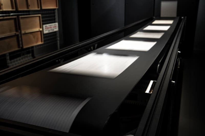 Contemporary, conveyor-belt installation, view 3
