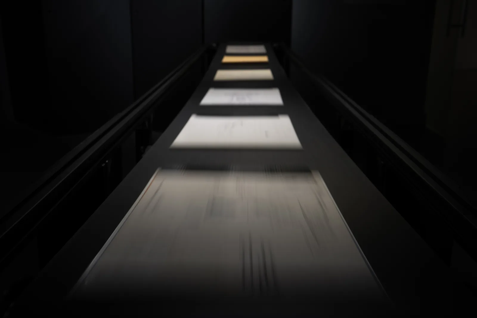 Contemporary, conveyor-belt installation, view 2