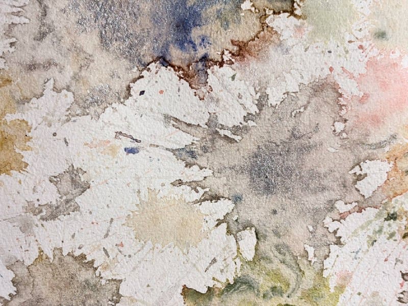 Trace, watercolor with tea stains, view 2