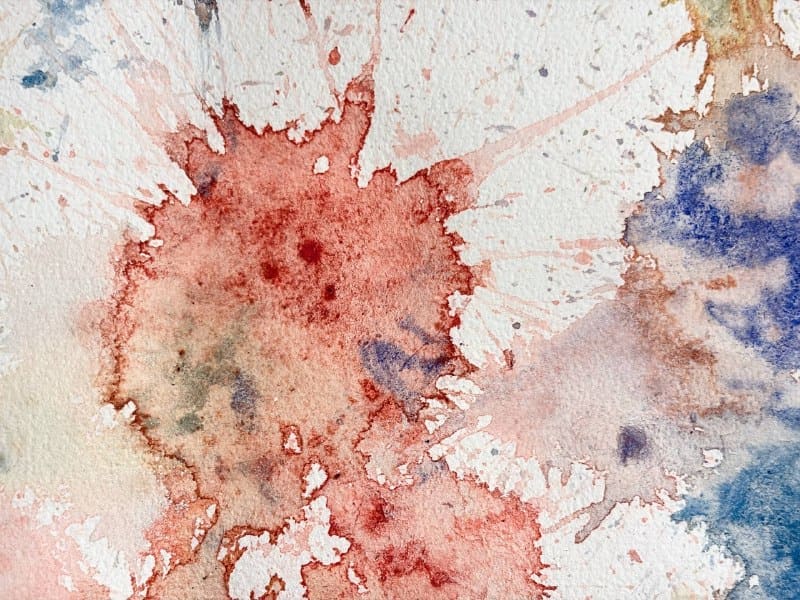 Trace, watercolor with tea stains, view 3