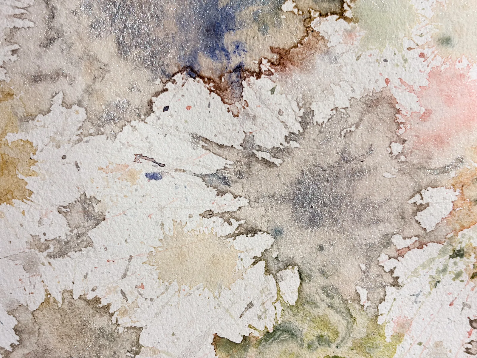 Trace, watercolor with tea stains, view 2