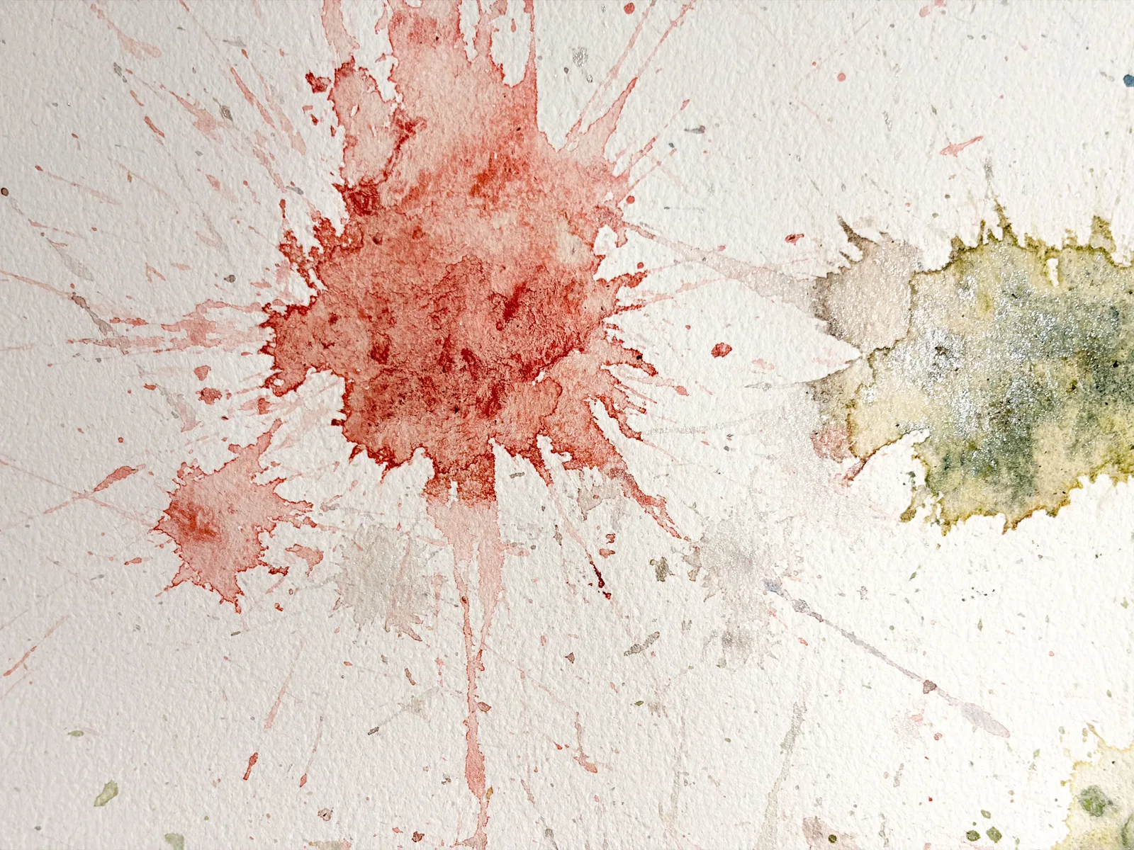 Trace, watercolor with tea stains, view 6